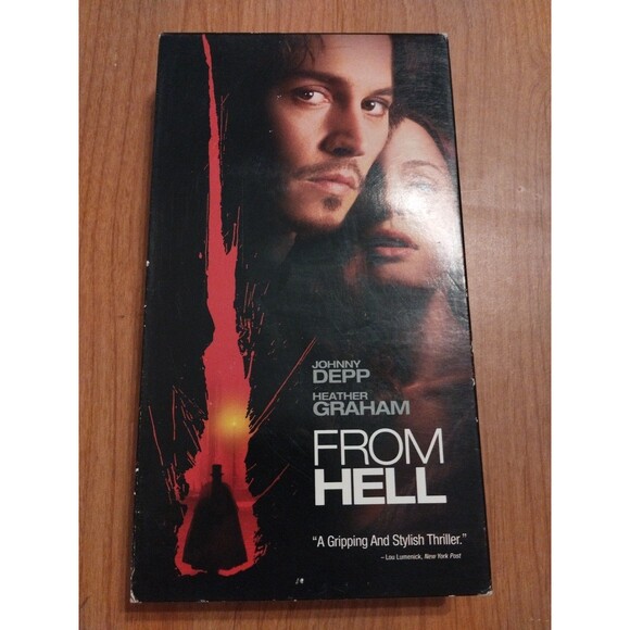 From Hell VHS Video Johnny Depp WHITE Tape RARE - Picture 2 of 7